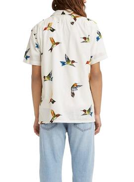 Chemise Levis Cubano Bird Blanc pour Homme