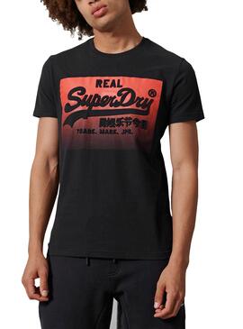 T-Shirt Superdry Halftone Noire pour Homme