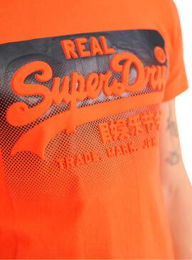T-Shirt Superdry Halftone Orange pour Homme