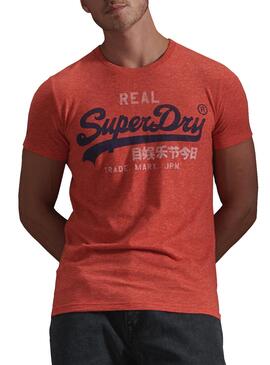 T-Shirt Superdry Premium Goods Orange Homme