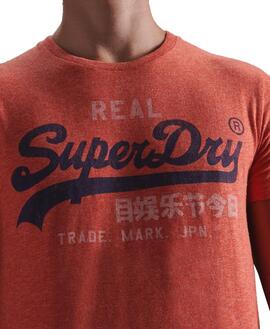 T-Shirt Superdry Premium Goods Orange Homme