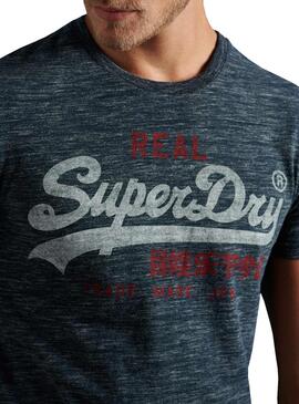 T-Shirt Superdry Premium Goods  Bleu marine pour Homme