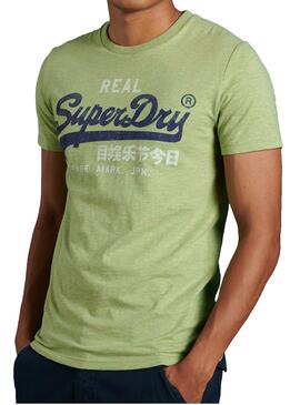 T-Shirt Superdry Marchandises haut de gamme Vert Homme