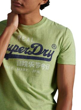 T-Shirt Superdry Marchandises haut de gamme Vert Homme