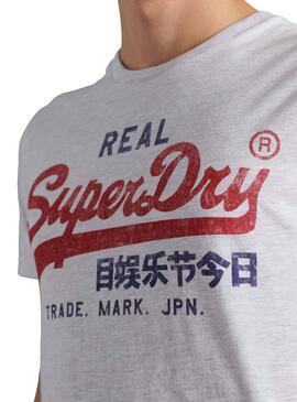 T-Shirt Superdry Premium Goods Ice Marl Homme