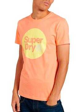 T-Shirt Superdry Collective Print Naranja Homme
