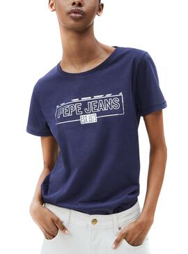 T-Shirt Pepe Jeans Betty Bleu marine pour Femme