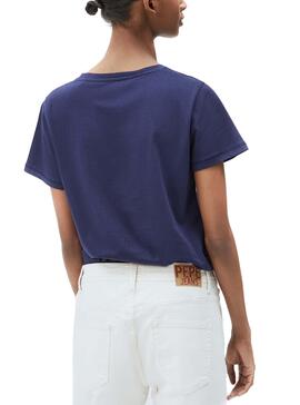 T-Shirt Pepe Jeans Betty Bleu marine pour Femme