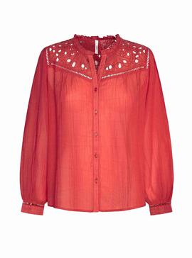 Chemise Pepe Jeans Carina Rouge pour Femme