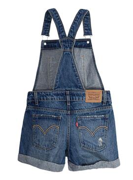 Salopette Levis Shortall Bleu Denim pour Fille