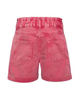 Short Pepe Jeans Gigi Paperbag Rouge pour Fille