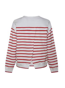 Sweat Pepe Jeans Riley Blanc pour Fille