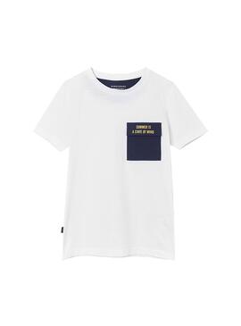 T-Shirt Mayoral Poche combinée Blanc Garçon