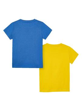 T-Shirts Mayoral Feel Good Bleu pour Garçon