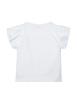 T-Shirt Mayoral Ecofriends Poupée Blanc Fille