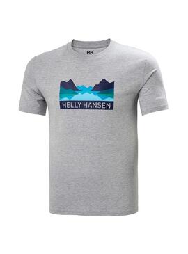 T-Shirt Helly Hansen Nord Graphic Gris Homme
