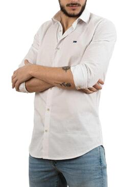 Chemise Klout Slim Micro Blanc pour Homme