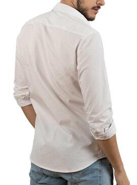 Chemise Klout Slim Micro Blanc pour Homme