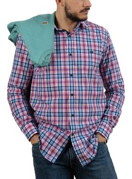Chemise Klout Madras Rose pour Homme