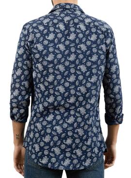 Chemise Klout Paisley Bleu Bleu marine pour Homme