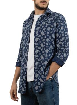 Chemise Klout Paisley Bleu Bleu marine pour Homme