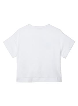 T-Shirt Mayoral Aplique Bleu Blanc pour Fille