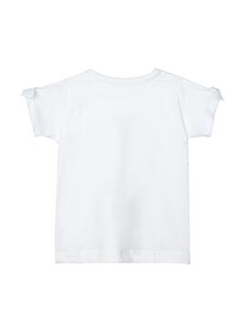 T-Shirt Mayoral Graphic Ecofriends Blanc Fille