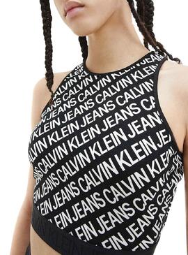 Top Logo Calvin Klein Milano Noire pour Femme