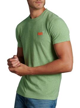 T-Shirt Superdry Vintage Embroidery Vert Homme