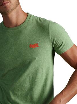 T-Shirt Superdry Vintage Embroidery Vert Homme