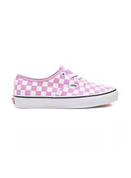 Baskets Vans Authentic Checkerboard Rose Femme