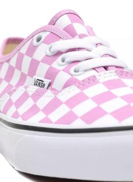 Baskets Vans Authentic Checkerboard Rose Femme