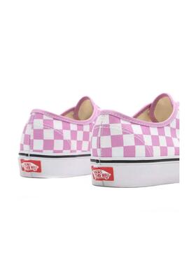 Baskets Vans Authentic Checkerboard Rose Femme