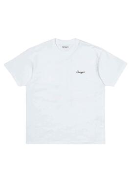 T-Shirt Carhartt Calibrate Blanc pour Homme