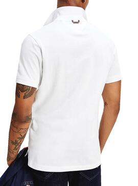 Polo Tommy Hilfiger Placket Slim Blanc Homme