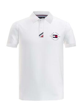 Polo Tommy Hilfiger Placket Slim Blanc Homme