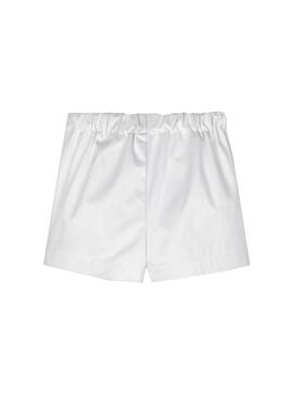 Short Mayoral Pouf Ecofriends Blanc pour Fille