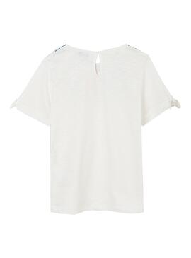 T-Shirt Mayoral feuille Blanc pour Fille