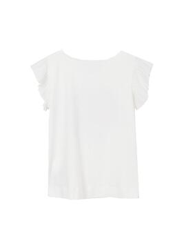 T-Shirt Mayoral Appareil photo Blanc Fille