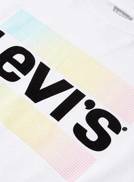 T-Shirt Levis Logo de la Californie Blanc pour Garçon