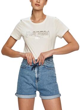 T-Shirt Pepe Jeans Betty Blanc pour Femme