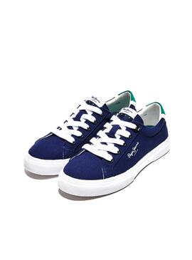 Baskets Pepe Jeans Kenton Basic Bleu pour Garçon