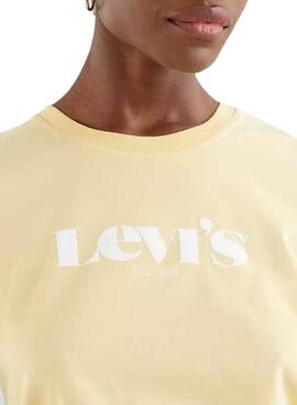 T-Shirt Levis The perfect Tee Jaune pour Femme