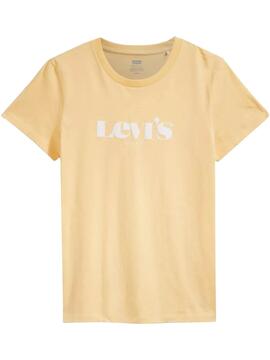 T-Shirt Levis The perfect Tee Jaune pour Femme