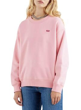 Sweat Levis Standard Crew Peony Rose Femme