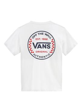 T-Shirt Vans Authentic Checker Blanc pour Garçon