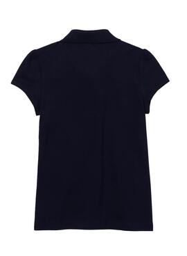 Polo Lacoste Basic Bleu Marine pour Fille
