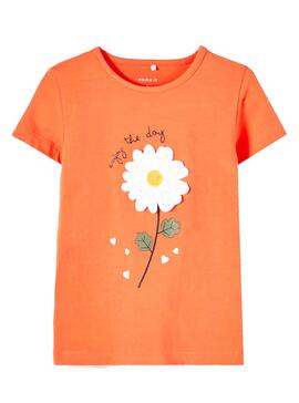 T-Shirt Name It Daruna Orange pour Fille