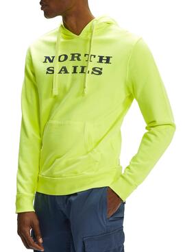 Sweat North Sails Hooded Jaune pour Homme