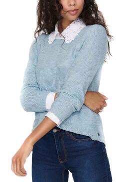 Pull Only Geena XO Bleu clair pour Femme